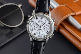  Glashütte Original Senator Chronograph Stahl Automatik Herrenuhr Ref. 1-39-31-05-03-04 