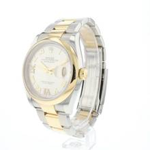  Rolex Datejust 36 Steel Gold Oyster Silver Roman Diamond Dial  