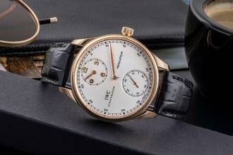 Thumbnail von IWC Portugieser Handaufzug 18k (0,750) Gold Handaufzug Herrenuhr Ref. IW544402