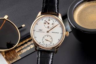 Thumbnail von IWC Portugieser Handaufzug 18k (0,750) Gold Handaufzug Herrenuhr Ref. IW544402