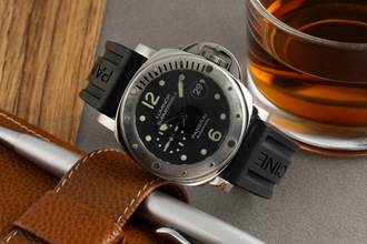 Thumbnail von Panerai Submersible Stahl Automatik Herrenuhr Ref. PAM01024 Box & Papiere 2018