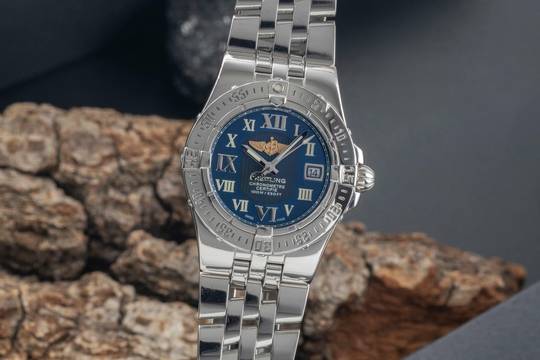  Breitling Starliner Edelstahl Quarz Damenuhr Ref. A7134012/C778 B&P 2009  