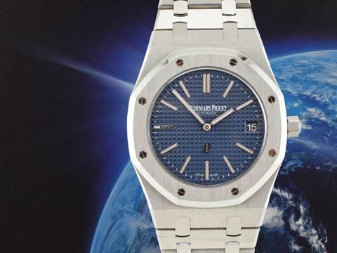  Audemars Piguet Royal Oak Jumbo jumbo” Extra Thin 39mm Blue Dial Like New Full Set  