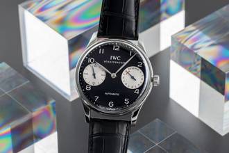 Thumbnail von IWC Portugieser Automatik Edelstahl Automatik Herrenuhr Ref. IW500001 Papiere 2003