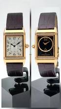  Jaeger-LeCoultre Reverso Duetto 18 Kt. Gold black and white diamonds  