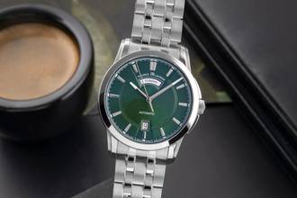 Thumbnail von Maurice Lacroix Pontos Day Date Stahl Automatik Herren Ref. PT6158-SS002-63E-1 B&P 2021