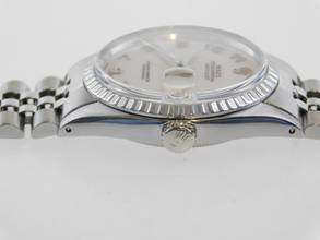 Thumbnail von Rolex Datejust Stahl 36 mm Sammler Full Set von 1978 mit Jubiläumsblatt rare arabic special Dial Box & Papers