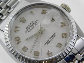 Thumbnail von Rolex Datejust Stahl 36 mm Sammler Full Set von 1978 mit Jubiläumsblatt rare arabic special Dial Box & Papers