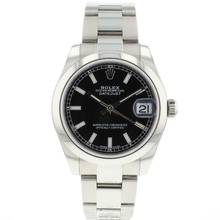  Rolex Datejust 31 Oyster Midsize Black Dial 