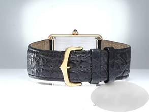Thumbnail von Cartier Tank Solo Großes Modell Edelstahl Gelbgold 750 W5200004 2012 Stahl Gold
