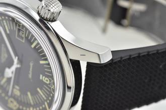  Longines Legend Diver Heritage Legend Diver L37744509 Black Dial Rubber strap 
