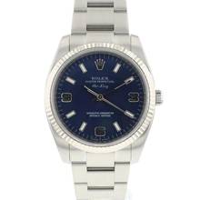  Rolex Air King Fluted Blue Dial 
