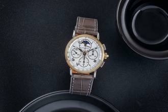 Thumbnail von Baume & Mercier Geneve Stahl / Gold Chronograph Handaufzug Ref. 6102.099