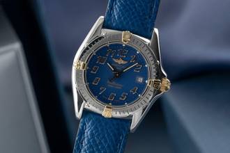  Breitling Callistino 28 Stahl / Gold Damenuhr Datum Saphirglas Ref. B52345 