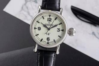  Chronoswiss Timemaster 44 Edelstahl Handaufzug Herrenuhr Ref. CH6233 B&P 2001 