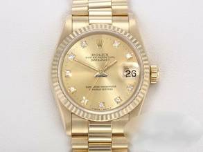 Thumbnail von Rolex Datejust 31 31mm Gelbgold 750 Diamanten Automatik Gold Damen