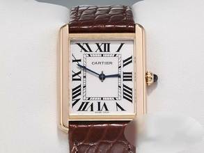 Thumbnail von Cartier Tank Solo Großes Modell Edelstahl Rosegold 750 2019 W5200025 Stahl Gold