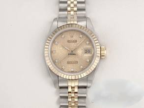  Rolex Lady-Datejust Edelstahl Gelbgold 750 Diamanten Automatik Gold Stahl Stainless Steel 18kt Yellow Gold Jubilé-band Chronometer Oyster 