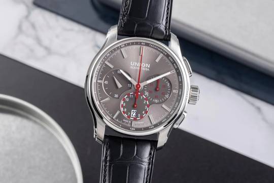  Union Glashütte Belisar Chronograph Grey Racing Dial Automatik Ref. D002.427A 