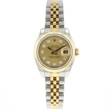 Thumbnail von Rolex Lady-Datejust 26 Jubilee Fluted Steel Gold Champagne Diamond Dial