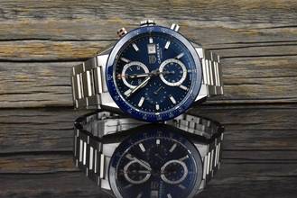  TAG Heuer Carrera Calibre 16 Chronograph Blue Ceramic unpoliert Box & Papiere 2020 