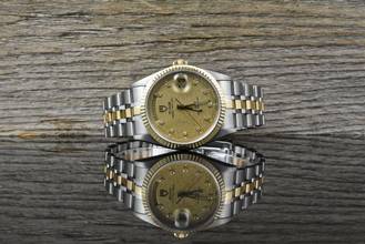  Tudor Prince Date Day 76213 Gold Linen Diamond Dial Automatik 