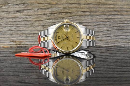 Tudor Prince Date Day 76213 Automatik Stahl / Gold - Linen Dial - Zertifikat 