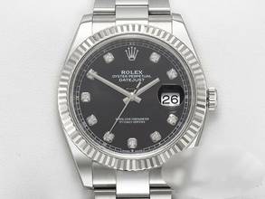  Rolex Datejust 41 126334 2023 Stahl Weißgold Diamanten Automatik Stahl Gold Stainless Steel 18kt White Gold Jubilé-band Chronomter Oyster Black Dial 