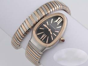 Thumbnail von Bulgari Serpenti Tubogas Edelstahl Rosegold 750 102123 2018 18kt Gold Damen Black Dial