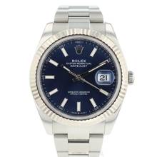  Rolex Datejust 41 Oyster Fluted Blue Dial 
