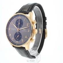  IWC Portugieser Chronograph Rose Gold Grey Dial 