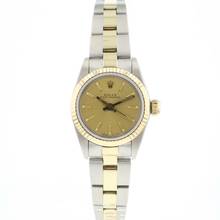 Thumbnail von Rolex Oyster Perpetual 26 Lady 26 Steel / Gold Champagne Dial