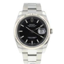  Rolex Datejust 36 Oyster Fluted Black Dial 