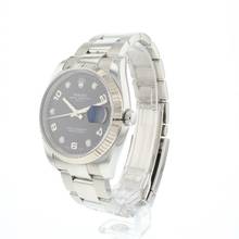 Thumbnail von Rolex Oyster Perpetual Date 34 Oyster Fluted Factory Diamond Arabic Black Dial