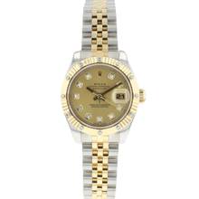  Rolex Lady-Datejust 26 Steel Gold Jubilee Fluted Diamonds 