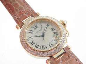 Thumbnail von Cartier Pasha C Automatik mit origin Brillantlünette 18 Karat Gelbgold 36 mm im TOP Zustand Full Set