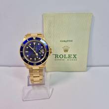  Rolex Submariner Date Full Gold Purple Dial 40mm Automático Completo 