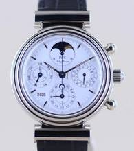 Thumbnail von IWC Da Vinci Perpetual Calendar Chronograph 18K Whitegold white Dial 39 mm Ewiger Calendar Dresswatch