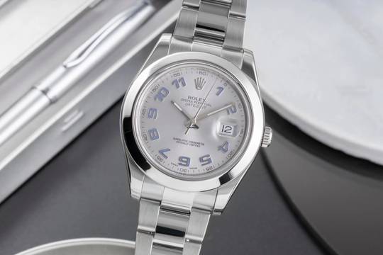  Rolex Datejust II 41 Blue Dial Oyster Edelstahl Automatik Herrenuhr Ref. 116300 