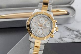  TAG Heuer Aquaracer Chronograph Stahl / vergoldet Automatik Ref. CAF2120.BB0816 