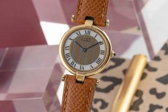 Thumbnail von Cartier must Vendome Louis Cartier SM Vermeil Trinity Dial Damenuhr Ref 84978213