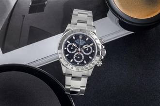 Thumbnail von Rolex Daytona Black Dial Chronograph Stahl Automatik Herrenuhr Ref. 116520 B&P