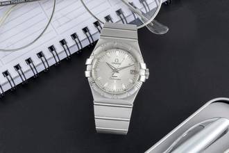  Omega Constellation Quartz Double Eagle Stahl Quarz Herrenuhr Ref. 123.10.35.60.02.001 