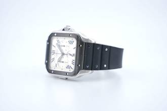 Thumbnail von Cartier Santos Chronograph - Additional Leather Strap - Box+Papers WSSA0017 2022