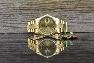  Rolex Day-Date 36 Army Base / Bark / Borke / Diamond Bezel / String Diamond Dial Box & Zertifikat - Service 2025 