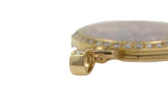 Thumbnail von IWC Pocket Watch Ultra Rare Miniature Pocket Watch 18K Ref. 5607 from 1988 Skeletonized and Hand-engraved
