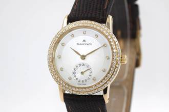 Thumbnail von Blancpain Villeret Automatic 18K Gold Mother of Pearl from 1994 Diamond Bezel