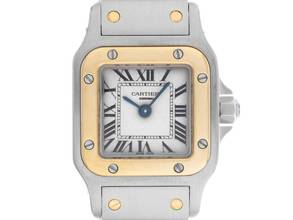 Thumbnail von Cartier Santos Galbée Lady PM Ref.1567 1996 original Box wie Neu Vintage