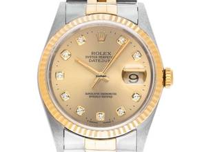 Thumbnail von Rolex Datejust 36 Diamanten Ref.16233 1993 Box&Beschreibung sehr gut Vintage