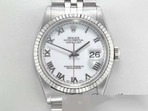 Rolex Datejust 36 36mm 16234 2000 Stahl Weissgold 750 Gold Damen Herren Stainless Steel Jubilé-band Chronometer Oyster White Dial 